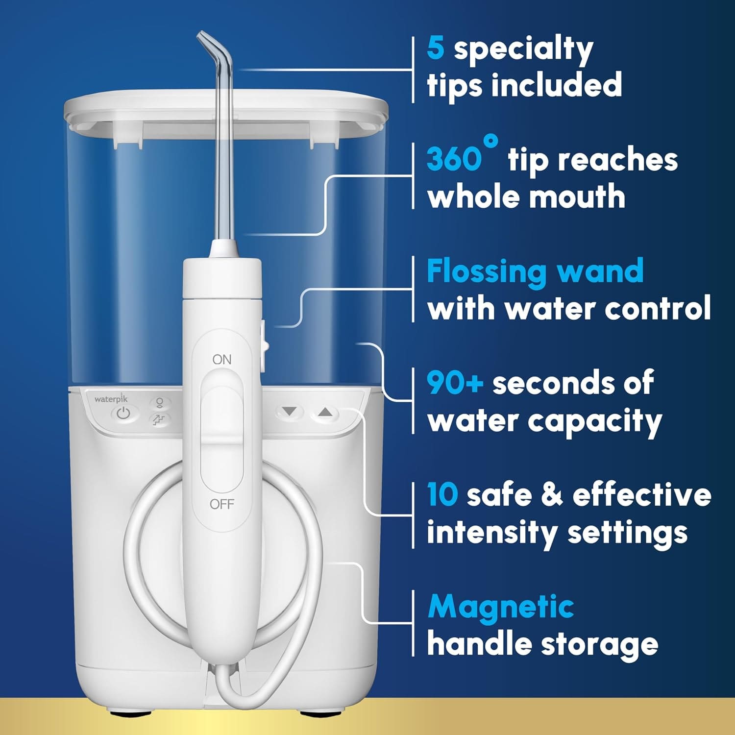 جهاز تنظيف الأسنان المائي Waterpik Promax الذي يوضع على سطح الطاولة