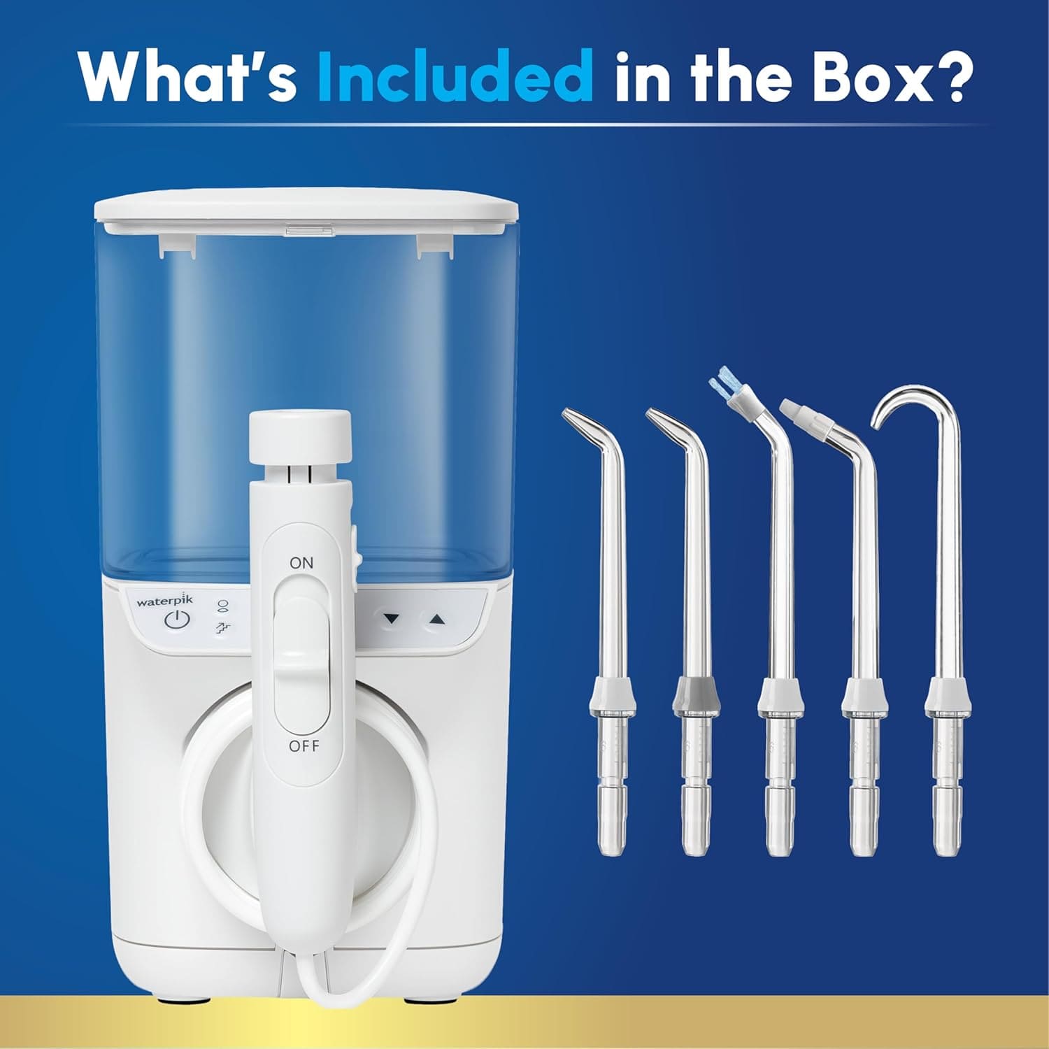 جهاز تنظيف الأسنان المائي Waterpik Promax الذي يوضع على سطح الطاولة