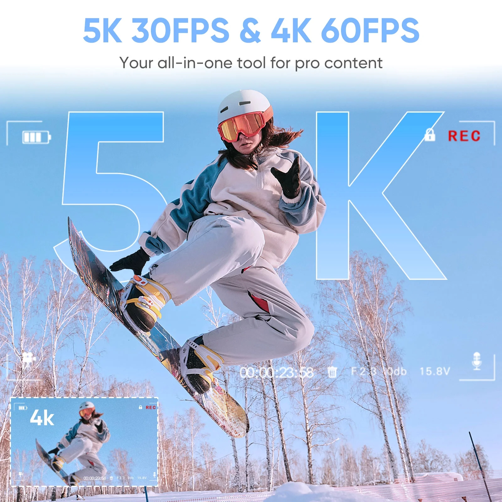 ORDRO M5 Video Camera Vlogging Camcorder 5K 3-Axis Stabilization Handheld Camera for Photography